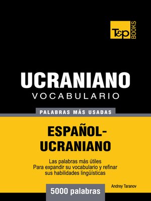 cover image of Vocabulario Español-Ucraniano